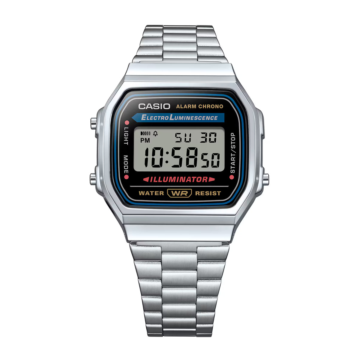 Casio A168WA-1 | The Illuminator Standard (Silver) alternate view