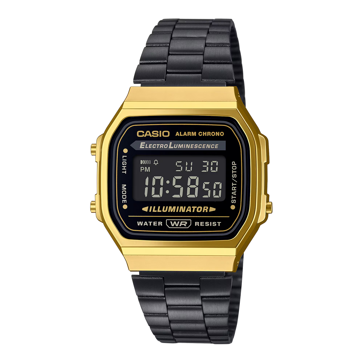 Casio A168WEGB-1B | The Two-Tone Illuminator (Black & Gold)