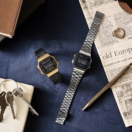 Casio A168WEGB-1B | The Two-Tone Illuminator (Black & Gold)